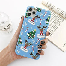 Load image into Gallery viewer, Christmas Beautiful Santa Phone Case For iPhone 13 14 12 11 Pro Max Mini 14Plus Soft Silicone Cover Christmas Silicone Mobile Phone Case Protective Case Comfortable Case for iPhone
