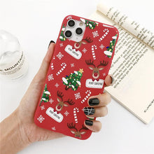 Load image into Gallery viewer, Christmas Beautiful Santa Phone Case For iPhone 13 14 12 11 Pro Max Mini 14Plus Soft Silicone Cover Christmas Silicone Mobile Phone Case Protective Case Comfortable Case for iPhone
