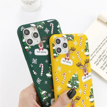 Load image into Gallery viewer, Christmas Beautiful Santa Phone Case For iPhone 13 14 12 11 Pro Max Mini 14Plus Soft Silicone Cover Christmas Silicone Mobile Phone Case Protective Case Comfortable Case for iPhone
