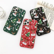 Load image into Gallery viewer, Christmas Beautiful Santa Phone Case For iPhone 13 14 12 11 Pro Max Mini 14Plus Soft Silicone Cover Christmas Silicone Mobile Phone Case Protective Case Comfortable Case for iPhone

