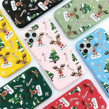 Load image into Gallery viewer, Christmas Beautiful Santa Phone Case For iPhone 13 14 12 11 Pro Max Mini 14Plus Soft Silicone Cover Christmas Silicone Mobile Phone Case Protective Case Comfortable Case for iPhone
