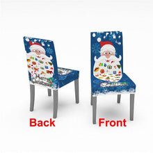 Load image into Gallery viewer, Christmas Chair Cover Stretch Spandex Digital Printed Silla Kitchen Dining Chair Covers Home Party Xmas Decor  Stretch Chair Cover for Dining Room Chair Protector Seat Cover Stretch Slipcover Christmas Bell Furniture For Living Room Ceremony Hotel
