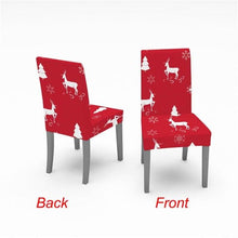 Load image into Gallery viewer, Christmas Chair Cover Stretch Spandex Digital Printed Silla Kitchen Dining Chair Covers Home Party Xmas Decor  Stretch Chair Cover for Dining Room Chair Protector Seat Cover Stretch Slipcover Christmas Bell Furniture For Living Room Ceremony Hotel
