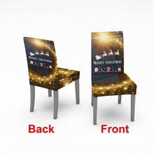 Load image into Gallery viewer, Christmas Chair Cover Stretch Spandex Digital Printed Silla Kitchen Dining Chair Covers Home Party Xmas Decor  Stretch Chair Cover for Dining Room Chair Protector Seat Cover Stretch Slipcover Christmas Bell Furniture For Living Room Ceremony Hotel

