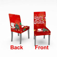 Load image into Gallery viewer, Christmas Chair Cover Stretch Spandex Digital Printed Silla Kitchen Dining Chair Covers Home Party Xmas Decor  Stretch Chair Cover for Dining Room Chair Protector Seat Cover Stretch Slipcover Christmas Bell Furniture For Living Room Ceremony Hotel
