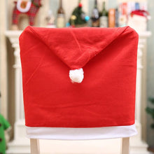 Load image into Gallery viewer, Christmas Chair Covers Red Santa Claus Hat Chair Back Covers Christmas Chair Covers Decor Santa Claus Red Hat Snowflake Chair Xmas Cap Kitchen Dining Chair Slipcovers Sets For Christmas Table Party Decor
