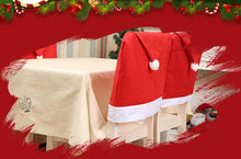 Load image into Gallery viewer, Christmas Chair Covers Red Santa Claus Hat Chair Back Covers Christmas Chair Covers Decor Santa Claus Red Hat Snowflake Chair Xmas Cap Kitchen Dining Chair Slipcovers Sets For Christmas Table Party Decor
