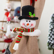 Load image into Gallery viewer, Christmas Curtain Buckle Tieback Flannel Door Curtain Home DecorateChristmas Trees New Year Snowmen Window Decorations Curtain Holdback Fastener Clamp Wine Bottle Topper Hugger Holder Snowman Christmas Ornaments Home Decor
