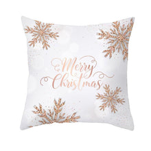 Load image into Gallery viewer, Christmas Decorations Snowflake Santa Claus Merry Christmas Cover Cushion Pillowcase Xmas Holiday Couch Pillows Rustic Christmas Decorations Winter Pillowcase for Living Room Home Happy New Year
