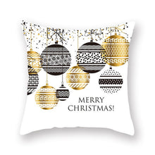Load image into Gallery viewer, Christmas Decorations Snowflake Santa Claus Merry Christmas Cover Cushion Pillowcase Xmas Holiday Couch Pillows Rustic Christmas Decorations Winter Pillowcase for Living Room Home Happy New Year
