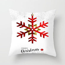Load image into Gallery viewer, Christmas Decorations Snowflake Santa Claus Merry Christmas Cover Cushion Pillowcase Xmas Holiday Couch Pillows Rustic Christmas Decorations Winter Pillowcase for Living Room Home Happy New Year
