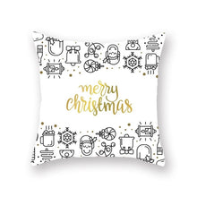 Load image into Gallery viewer, Christmas Decorations Snowflake Santa Claus Merry Christmas Cover Cushion Pillowcase Xmas Holiday Couch Pillows Rustic Christmas Decorations Winter Pillowcase for Living Room Home Happy New Year
