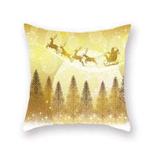 Load image into Gallery viewer, Christmas Decorations Snowflake Santa Claus Merry Christmas Cover Cushion Pillowcase Xmas Holiday Couch Pillows Rustic Christmas Decorations Winter Pillowcase for Living Room Home Happy New Year
