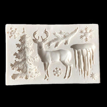 Load image into Gallery viewer, Christmas Deer Silicone Mold Snowflake Chocolate Candy Molds Cake Decorating Tools Kitchen Baking Moulds Christmas Theme Silicone Mold Snowflake Tree Deer Dessert Ice Cube Candy Chocolate Mold
