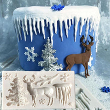Load image into Gallery viewer, Christmas Deer Silicone Mold Snowflake Chocolate Candy Molds Cake Decorating Tools Kitchen Baking Moulds Christmas Theme Silicone Mold Snowflake Tree Deer Dessert Ice Cube Candy Chocolate Mold
