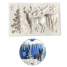 Load image into Gallery viewer, Christmas Deer Silicone Mold Snowflake Chocolate Candy Molds Cake Decorating Tools Kitchen Baking Moulds Christmas Theme Silicone Mold Snowflake Tree Deer Dessert Ice Cube Candy Chocolate Mold
