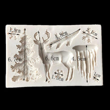 Load image into Gallery viewer, Christmas Deer Silicone Mold Snowflake Chocolate Candy Molds Cake Decorating Tools Kitchen Baking Moulds Christmas Theme Silicone Mold Snowflake Tree Deer Dessert Ice Cube Candy Chocolate Mold
