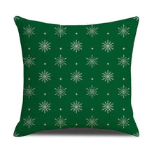 Load image into Gallery viewer, Christmas Green Stripe Pattern Cotton Linen Throw Pillow Christmas Stripe Pillow Cases Christmas Green Decorative Cushion Cover Cotton Linen Pillowcase Indoor Sofa Decorations Home Sofa Decorative Pillowcase 45X45CM
