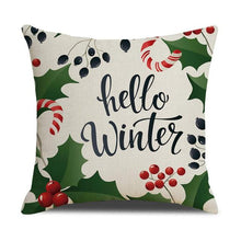 Load image into Gallery viewer, Christmas Green Stripe Pattern Cotton Linen Throw Pillow Christmas Stripe Pillow Cases Christmas Green Decorative Cushion Cover Cotton Linen Pillowcase Indoor Sofa Decorations Home Sofa Decorative Pillowcase 45X45CM
