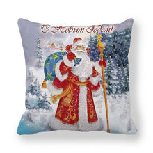 Load image into Gallery viewer, Christmas Ornaments Merry Christmas Decorations Throw Pillow Covers Santa Claus Snowman Merry Christmas Decorative Pillow Cases Home Decor Navidad Home Decor Cushion Cover Happy New Year 2022 45x45CM
