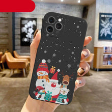 Load image into Gallery viewer, Christmas Pattern Design Red Silicone Phone Cover Anti-Scratch Soft Slim Bumper Shockproof Protective Case Shockproof Phone Case For iPhone 13 14 Pro Max Merry Christmas Candy Silicone Bumper Cover
