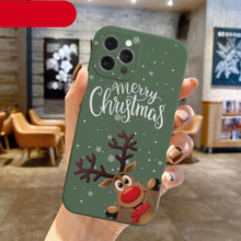 Load image into Gallery viewer, Christmas Pattern Design Red Silicone Phone Cover Anti-Scratch Soft Slim Bumper Shockproof Protective Case Shockproof Phone Case For iPhone 13 14 Pro Max Merry Christmas Candy Silicone Bumper Cover
