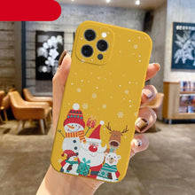 Load image into Gallery viewer, Christmas Pattern Design Red Silicone Phone Cover Anti-Scratch Soft Slim Bumper Shockproof Protective Case Shockproof Phone Case For iPhone 13 14 Pro Max Merry Christmas Candy Silicone Bumper Cover
