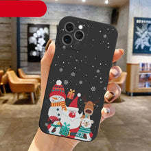 Load image into Gallery viewer, Christmas Pattern Design Red Silicone Phone Cover Anti-Scratch Soft Slim Bumper Shockproof Protective Case Shockproof Phone Case For iPhone 13 14 Pro Max Merry Christmas Candy Silicone Bumper Cover
