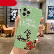Load image into Gallery viewer, Christmas Pattern Design Red Silicone Phone Cover Anti-Scratch Soft Slim Bumper Shockproof Protective Case Shockproof Phone Case For iPhone 13 14 Pro Max Merry Christmas Candy Silicone Bumper Cover
