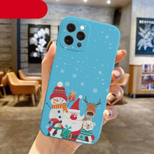 Load image into Gallery viewer, Christmas Pattern Design Red Silicone Phone Cover Anti-Scratch Soft Slim Bumper Shockproof Protective Case Shockproof Phone Case For iPhone 13 14 Pro Max Merry Christmas Candy Silicone Bumper Cover
