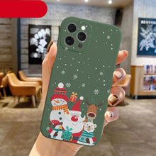 Load image into Gallery viewer, Christmas Pattern Design Red Silicone Phone Cover Anti-Scratch Soft Slim Bumper Shockproof Protective Case Shockproof Phone Case For iPhone 13 14 Pro Max Merry Christmas Candy Silicone Bumper Cover
