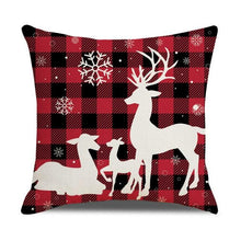 Load image into Gallery viewer, Christmas Pillow Covers Xmas Decorative Christmas Pillow Covers Christmas Decor Pillow Cases Retro Beautiful Cushion Cover Throw Pillowcase Winter Holiday Cushion Case For Home Decor 45x45CM
