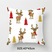 Load image into Gallery viewer, Christmas Pillowcase Tree Santa Claus Cushion Cover Christmas Pillow Case Decorative Santa Claus Xmas Throw Pillowcase Cotton Linen Square Cushion Pillow Covers
