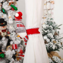 Load image into Gallery viewer, Christmas Plaid Curtain Buckle Santa Snowman Curtain Tiebacks Tie Rope Christmas Decor Curtain Buckle Santa Claus Holdback Decor Snowman Drapes Holder For Home Window Xmas Ornaments Gift
