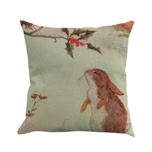 Load image into Gallery viewer, Christmas Printing Sofa Bed Home Decor Pillow Cover Pillow Case Holiday Decorative Christmas Throw Pillows Cotton Linen Winter Snowman Wolf Deer Pillow Covers Cases for Home
