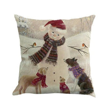 Load image into Gallery viewer, Christmas Printing Sofa Bed Home Decor Pillow Cover Pillow Case Holiday Decorative Christmas Throw Pillows Cotton Linen Winter Snowman Wolf Deer Pillow Covers Cases for Home
