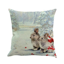 Load image into Gallery viewer, Christmas Printing Sofa Bed Home Decor Pillow Cover Pillow Case Holiday Decorative Christmas Throw Pillows Cotton Linen Winter Snowman Wolf Deer Pillow Covers Cases for Home
