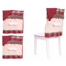 Load image into Gallery viewer, Christmas Santa Claus Snowman Chair Cover
