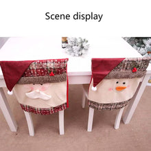 Load image into Gallery viewer, Christmas Santa Claus Snowman Chair Cover

