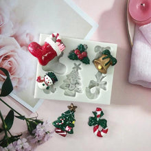 Load image into Gallery viewer, Christmas Snowman Silicone Mold Socks Leaf Bell Tree Cake Decoration Chocolate Fondant Baking Supplies 3D Art Xmas Molds Snowflake Silicone Mold Santa Claus Snowman Christmas Tree Fondant Mold
