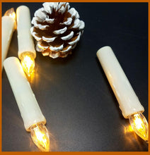Load image into Gallery viewer, Christmas Tree Clip Candle Warm White Battery Operated Waterproof LED Flameless Taper Ivory Floating Candles with Remote Timer Ideal For Home Flameless Flashing With Remote And Suction Cup LED Candles For Halloween Birthday Garden Decoration
