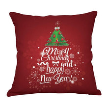 Load image into Gallery viewer, Christmas Xmas Red Pillow Case Tree Decoration Xmas Series Cushion Cover Case Pillow Zippered Square Pillowcase Santa Claus Cushion Cover Christmas Decorations For Home Snowman 45x45CM
