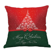 Load image into Gallery viewer, Christmas Xmas Red Pillow Case Tree Decoration Xmas Series Cushion Cover Case Pillow Zippered Square Pillowcase Santa Claus Cushion Cover Christmas Decorations For Home Snowman 45x45CM
