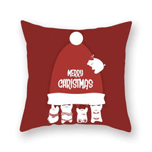 Load image into Gallery viewer, Christmas Xmas Red Pillow Case Tree Decoration Xmas Series Cushion Cover Case Pillow Zippered Square Pillowcase Santa Claus Cushion Cover Christmas Decorations For Home Snowman 45x45CM
