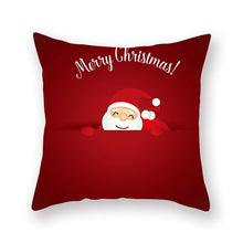 Load image into Gallery viewer, Christmas Xmas Red Pillow Case Tree Decoration Xmas Series Cushion Cover Case Pillow Zippered Square Pillowcase Santa Claus Cushion Cover Christmas Decorations For Home Snowman 45x45CM
