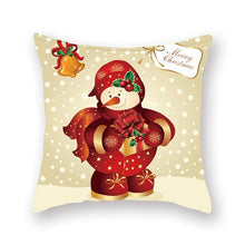 Load image into Gallery viewer, Christmas Xmas Red Pillow Case Tree Decoration Xmas Series Cushion Cover Case Pillow Zippered Square Pillowcase Santa Claus Cushion Cover Christmas Decorations For Home Snowman 45x45CM
