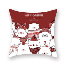 Load image into Gallery viewer, Christmas Xmas Red Pillow Case Tree Decoration Xmas Series Cushion Cover Case Pillow Zippered Square Pillowcase Santa Claus Cushion Cover Christmas Decorations For Home Snowman 45x45CM
