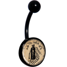 Load image into Gallery viewer, Witches Brew Poison Potion Halloween Black Belly Ring

