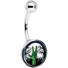 Load image into Gallery viewer, Cemetery Zombie Hand Halloween Belly Ring
