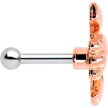 Load image into Gallery viewer, 16G 1/4 Rose Gold Tone Sacred Heart Tragus Cartilage Earring
